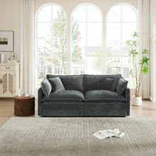 Load image into Gallery viewer, Abby Chenille Mid-Century Modern Fabric Loveseat Sofa