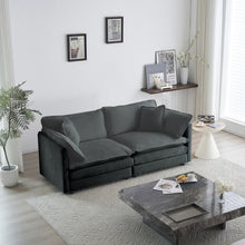 Load image into Gallery viewer, Abby Chenille Mid-Century Modern Fabric Loveseat Sofa