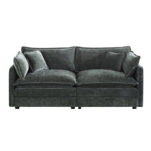 Load image into Gallery viewer, Abby Chenille Mid-Century Modern Fabric Loveseat Sofa