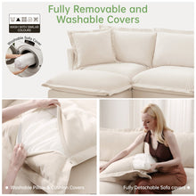 Load image into Gallery viewer, Slipcovered Chenille Armchair with Ottoman