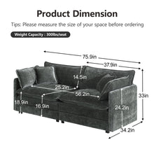 Load image into Gallery viewer, Bella Chenille Loveseat and Chair Set
