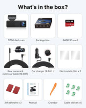 Load image into Gallery viewer, GKU 4K Dash Cam Front and Rear
