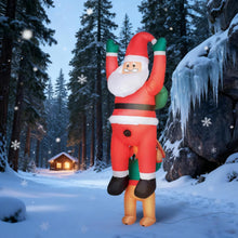 Load image into Gallery viewer, 7FT Christmas Blow Up Decoration  Hanging Christmas Inflatable Santa with Dog
