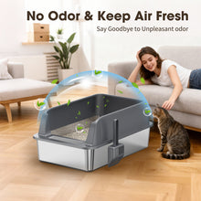 Load image into Gallery viewer, Stainless Steel Cat Litter Box