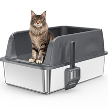 Load image into Gallery viewer, Stainless Steel Cat Litter Box