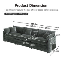 Load image into Gallery viewer, Bella Chenille Modern Sofa Couches Set