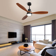 Load image into Gallery viewer, Modern 52 Inch Wooden Ceiling Fan With Led Light