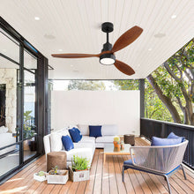 Load image into Gallery viewer, Modern 52 Inch Wooden Ceiling Fan With Led Light