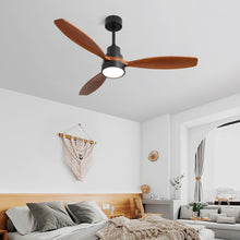 Load image into Gallery viewer, Modern 52 Inch Wooden Ceiling Fan With Led Light