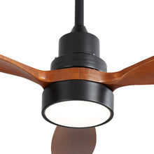 Load image into Gallery viewer, Modern 52 Inch Wooden Ceiling Fan With Led Light