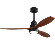 Load image into Gallery viewer, Modern 52 Inch Wooden Ceiling Fan With Led Light