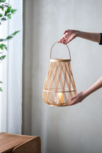 Load image into Gallery viewer, D9.5x13.5' Sienna Bamboo Lantern with Rope Handle