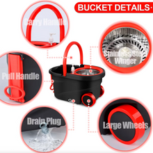 Load image into Gallery viewer, Spin Mop and Bucket with Wringer Set